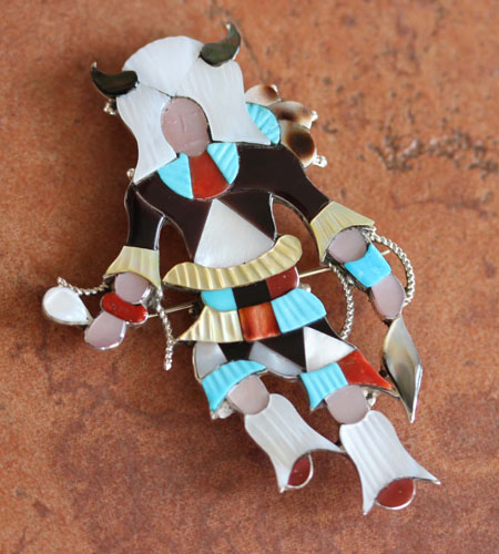 Zuni Kachina Pin/Pendant by Jon Beyuka