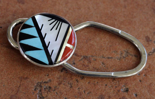 Zuni Multi_Stone Key Chain by LM Esalio