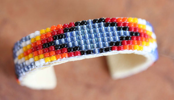 Navajo Leather Beaded Children's Bracelet