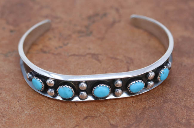 Navajo Silver Turquoise Bracelet