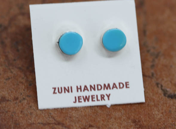 Zuni Silver Turquoise Earrings