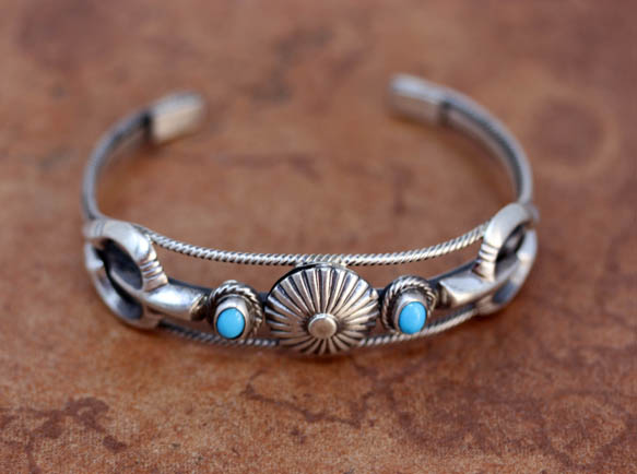 Navajo Silver Turquoise Bracelet