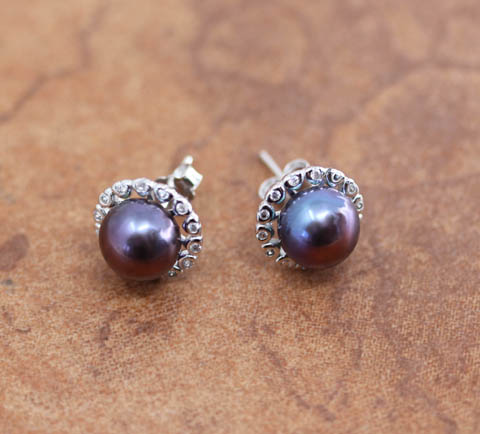 Sterling Silver Freshwater Pearl Earrings