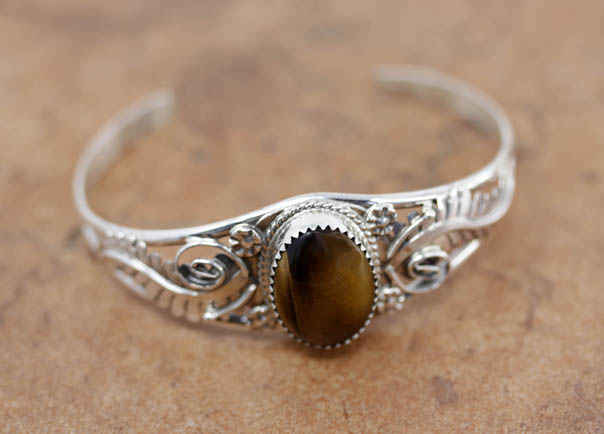 Navajo Silver Tiger Eye Bracelet