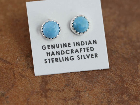 Navajo Silver Turquoise Earrings