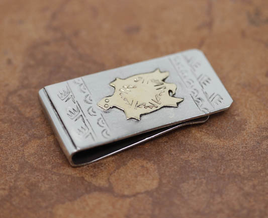 Navajo Silver Gold Turtle Money Clip by RJ