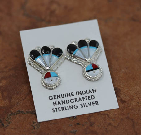 Zuni Silver Sunface Earrings