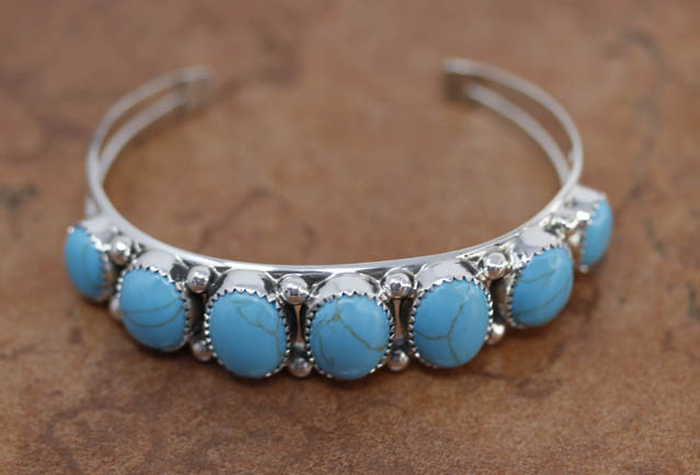 Navajo Silver Turquoise Bracelet