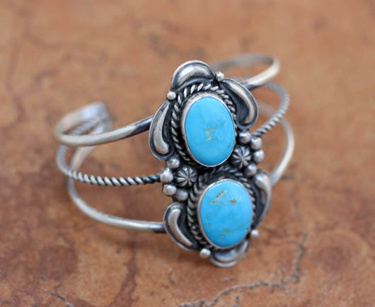 Navajo Silver Turquoise Bracelet