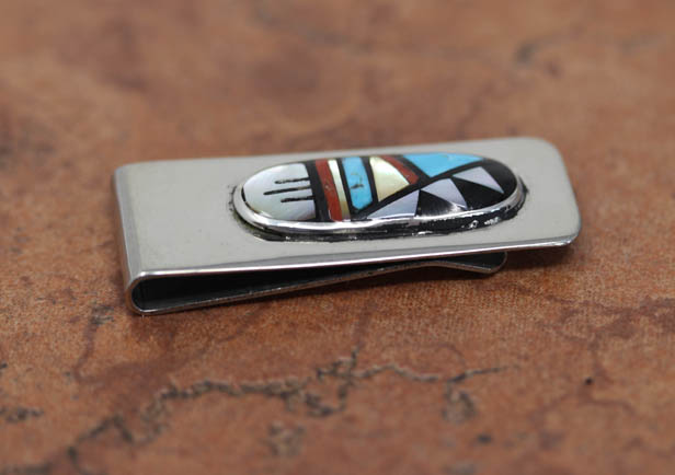 Zuni Silver Multi_Stone Money Clip