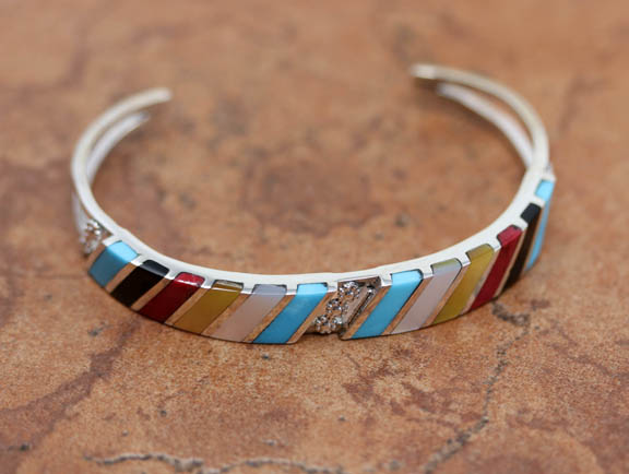 Zuni Silver Multi_Stone Bracelet