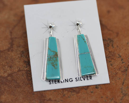 Navajo Silver Turquoise Earrings