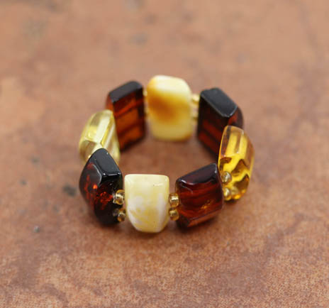 Baltic Amber Stretch Ring