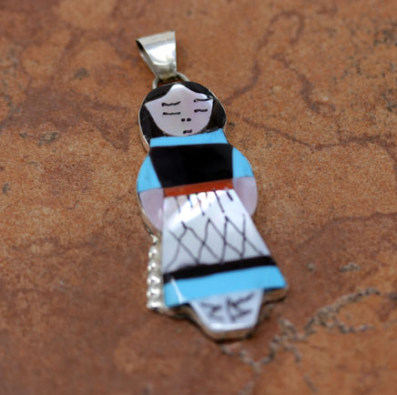 Zuni Silver Maiden Pendant