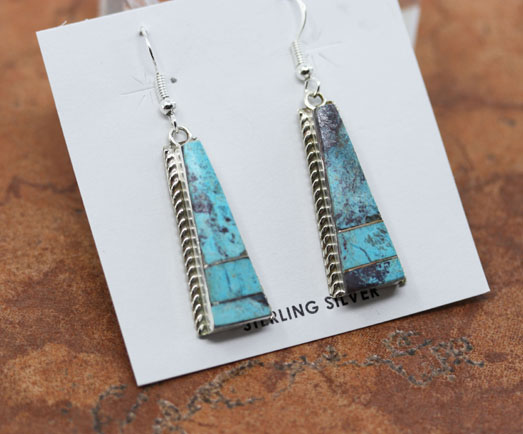 Navajo Silver Turquoise Earrings