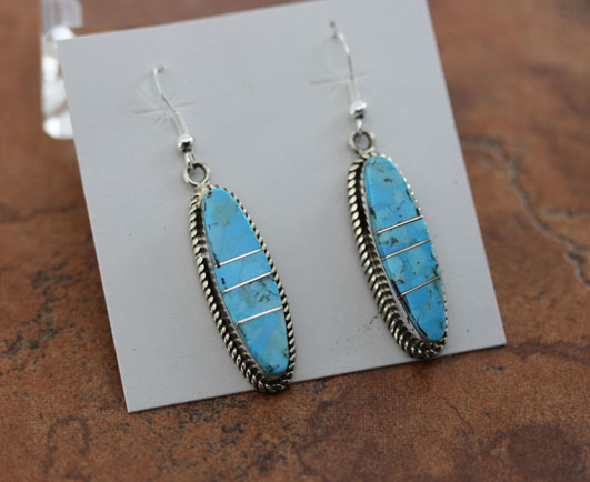 Navajo Silver Turquoise Earrings