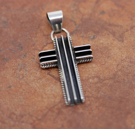 Navajo Sterling Cross Pendant