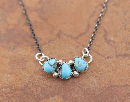 Navajo Silver Turquoise Necklace