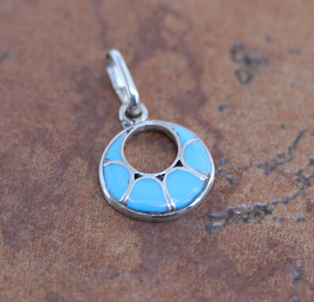 Zuni Silver Turquoise Pendant