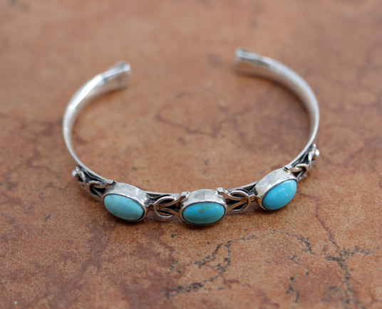 Navajo Silver Turquoise Bracelet