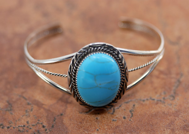 Navajo Silver Turquoise Bracelet