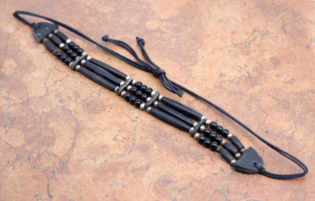 Beaded Choker Bone Necklace