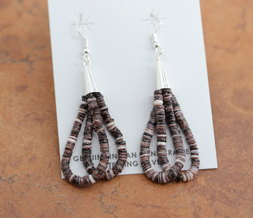 Navajo Sterling Silver Heishi Earrings